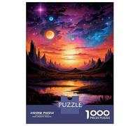 Puzzles pour Adolescents 1000 Pièces Fantasy Sunset Landscape Puzzle Jeux Relaxants Défi Difficile Activités Amusantes À La Maison 52x38cm/1000pcs