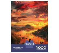 Puzzles pour Adolescents 1000 Pièces Fantasy Sunset Landscape Puzzles pour Adultes Jeux Amusants Et Humoristiques Cadeaux De Noël Et d'anniversaire 52x38cm/1000pcs