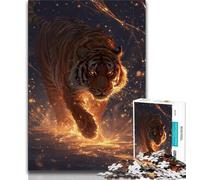 Puzzles pour Adolescents 1000 pièces Fantasy Tiger Teenager Jigsaw, Jeux éducatifs, décoration d'intérieur, Cadeau d'anniversaire, Cadeaux, Art Mural (Taille 38x26cm)