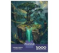 Puzzles pour Adolescents 1000 Pièces Fantasy Tree of Life Art Print Puzzle Jeux Relaxants Défi Difficile Activités Amusantes À La Maison 70x50cm/1000pcs