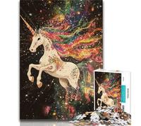 Puzzles pour Adolescents 1000 pièces Fantasy Unicorn Adult Jigsaw Staycation Kill Time avec pièces entièrement emboîtables de Formes aléatoires 75x50cm