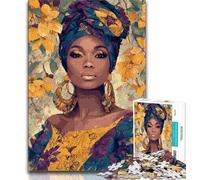 Puzzles pour Adolescents 1000 pièces Femme Africaine, Anti-Stress, défi Difficile, Chaque pièce est Unique - Jeu Familial Stimulant (75x50cm)