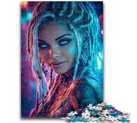 Puzzles pour Adolescents 1000 pièces Femme Afro-américaine Anti-Stress Défi Difficile Convient pour la décoration de Bureau 26x38cm
