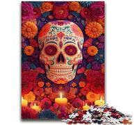 Puzzles pour Adolescents 1000 pièces Femme crâne de Sucre 1000 pièces pour Adultes, pour Jeu éducatif, Jouet de défi, décoration intérieure Unique et Cadeaux (50x75cm)