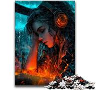 Puzzles pour Adolescents 1000 pièces Femme écoutant de la Musique, activité Amusante pour la Maison, Jouets pour Les Jours de Pluie, Cadeaux d'anniversaire (75x50cm)
