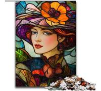 Puzzles pour Adolescents 1000 pièces Femme vitrail, Jeux éducatifs et décoration d'intérieur, idéal comme Cadeau pour Toute la Famille (Taille 50x75cm)