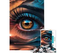 Puzzles pour Adolescents 1000 pièces Fenêtre sur l'âme Difficile et Stimulant Cadeaux pour Femmes Jeux Amusants à partir de 14 Ans 38x26cm