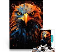 Puzzles pour Adolescents 1000 pièces Feu de fierté de l'aigle américain Casse-tête pour Liste de souhaits avec Le Père Noël 38x26cm