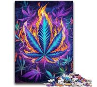 Puzzles pour Adolescents 1000 pièces, Feuilles psychédéliques, défi d'intelligence cérébrale, Jouets addictifs, Cadeau d'anniversaire, décoration Murale 50x75cm
