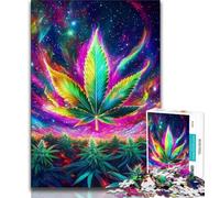 Puzzles pour Adolescents 1000 pièces Feuilles psychédéliques, pour Jeu éducatif, défi, Cadeau d'anniversaire, décoration Murale 50x75cm