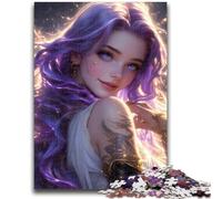 Puzzles pour Adolescents 1000 pièces Fille animée Violette Entraînez Votre Cerveau et Vos Mains Interaction Parent-Enfant pour Les 14 Ans et Plus 50x75cm