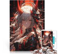 Puzzles pour Adolescents 1000 pièces Fille d'anime avec Un Masque de démon Défi Difficile Interaction Parent-Enfant 75x50cm