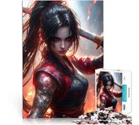 Puzzles pour Adolescents 1000 pièces Fille Ninja Séjour Anti-Stress pour Tuer Le Temps Renforcer l'amour Entre Les Couples 38x26cm