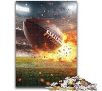 Puzzles pour Adolescents 1000 pièces Flame Rugby pour Les 14 Ans et Plus Défi éducatif Activités Amusantes à la Maison, Cadeaux d'anniversaire, Cadeaux de Voyage 26x38cm