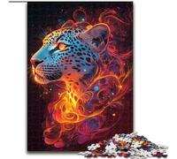 Puzzles pour Adolescents 1000 pièces Flamme Léopard, Activité familiale pour renforcer l'amour Entre Couples à partir de 14 Ans (Taille 50x75cm)