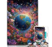 Puzzles pour Adolescents 1000 pièces Fleur Terre, Aide Le Cerveau à exercer des Jouets addictifs pour cultiver la Patience Décoration Parfaite 38x26cm