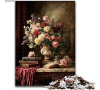 Puzzles pour Adolescents 1000 pièces, Fleurs dans Un Vase, Analyse et logique, avec pièces de Formes aléatoires entièrement emboîtables, à partir de 14 Ans (Taille 50x75cm)