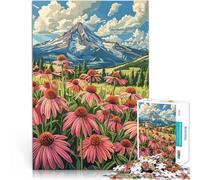 Puzzles pour Adolescents 1000 pièces Fleurs des prairies de Montagne Impossible Chaque pièce est Unique - Jeu Familial Stimulant et Amusant 38x26cm