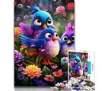 Puzzles pour Adolescents 1000 pièces Fleurs Oiseaux, Un Cadeau éducatif idéal pour Toute la Famille (38x26cm)
