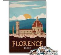 Puzzles pour Adolescents 1000 pièces Florence, adaptés aux Personnes de 14 Ans et Plus Jeux éducatifs Cadeaux du Père Noël Secret 26x38cm
