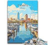 Puzzles pour Adolescents 1000 pièces Floride Tampa Voyage Entraînez Votre Cerveau et Vos Mains Interaction Parent-Enfant pour Les 14 Ans et Plus (Taille 38x52cm)