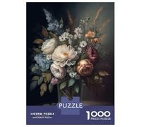 Puzzles pour Adolescents 1000 Pièces Flower Still Life Painting Puzzles pour Adolescents Jeux Relaxants Cadeau d'anniversaire pour Les Amateurs De Jeux 52x38cm/1000pcs