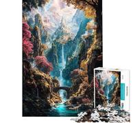 Puzzles pour Adolescents 1000 pièces Forêt Couronne Citadelle Puzzles pour Adultes Jeu Manuel Une œuvre d'art Interaction Parent-Enfant (Taille 50x75cm)