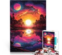 Puzzles pour Adolescents 1000 pièces forêt Nocturne de la Galaxie Loisirs en Famille Convient pour la décoration de Bureau 75x50cm