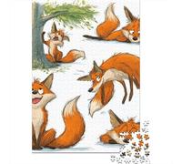 Puzzles pour Adolescents 1000 Pièces Fox Character Design Pack-1 Puzzle pour Adultes - Jouets Anti-Stress - Décoration Intérieure - Cadeaux Anti-Stress 52x38cm/1000pcs