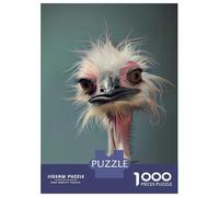 Puzzles pour Adolescents 1000 Pièces Funny Ostrich Portrait Puzzles pour Adultes, Jouet, Décoration Murale, Une Œuvre d'art, Cadeaux Uniques d'anniversaire Et De Noël 70x50cm/1000pcs