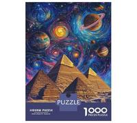Puzzles pour Adolescents 1000 Pièces Galactic Pyramids Cosmic Odyssey Puzzle À Faire Soi-même, Jouet Anti-Stress, Interaction Parent-Enfant 38x26cm/1000pcs