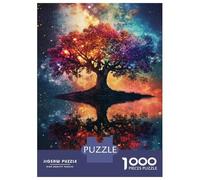 Puzzles pour Adolescents 1000 Pièces Galactic Tree Reflection -1 Puzzles pour Adultes Jeux Relaxants pour Toute La Famille Cadeaux Amusants pour Les Amis Et La Famille 38x26cm/1000pcs