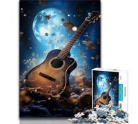 Puzzles pour Adolescents 1000 pièces Galaxy Guitare Puzzles pour Adolescents, Anti-Stress Staycation Kill Time Décoration d'intérieur Jouets (Taille 75x50cm)