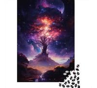 Puzzles pour Adolescents 1000 Pièces Galaxy Tree Fantasy Art Print Puzzles pour Adolescents - Défi Difficile - Entraînez Votre Cerveau Et Vos Mains - Casse-tête - Jeux en Famille 38x26cm/1000pcs