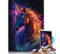 Puzzles pour Adolescents 1000 pièces Galaxy Unicorn Puzzle Adulte Staycation Kill Time avec pièces entièrement emboîtables de Formes aléatoires 26x38cm