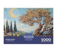 Puzzles pour Adolescents 1000 Pièces Garden of Eden with Moon Puzzles pour Adolescents Jeux Relaxants Course De Vitesse Manuelle Est Idéal comme Cadeau 70x50cm/1000pcs