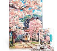 Puzzles pour Adolescents 1000 pièces Gare de Sakura Réduction du Stress intéressante est idéal comme Cadeau pour Toute la Famille 75x50cm