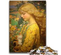 Puzzles pour Adolescents 1000 pièces Gaston Bussières Peinture Puzzles, Jeu Familial Anti-Stress Défi Difficile Convient aux Couples 50x75cm