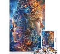 Puzzles pour Adolescents 1000 pièces Gemini Family Game Pattern Assembly DIY Toys avec des pièces de Formes aléatoires entièrement emboîtables (38x26cm)