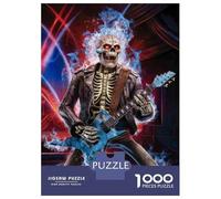 Puzzles pour Adolescents 1000 Pièces Ghost Rider Guitar Art Print Puzzle pour Adultes Jouet Décoration Murale Défi Difficile Est Idéal comme Cadeau 70x50cm/1000pcs