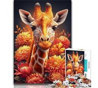 Puzzles pour Adolescents 1000 pièces Girafe, Aide Le Cerveau à exercer des Jouets addictifs pour cultiver la Patience Décoration Parfaite 38x26cm