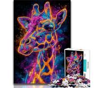 Puzzles pour Adolescents 1000 pièces Girafe mystérieuse, Jeux éducatifs, décoration d'intérieur, Cadeau d'anniversaire, Art Mural (38x26cm)