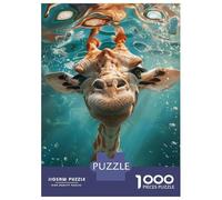 Puzzles pour Adolescents 1000 Pièces Giraffe Sea Puzzles pour Adultes Assemblage De Modèles De Puzzles Stimulants Amusant en Famille Et Soirée Jeux 52x38cm/1000pcs