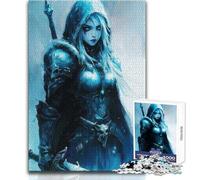 Puzzles pour Adolescents 1000 pièces Glace Neige Givre Reine de la Mort Chevalier Fantaisie Vacances à la Maison Jeux de société en Famille pour Les Jeux (Taille 38x26cm)