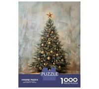 Puzzles pour Adolescents 1000 Pièces Golden Christmas Tree Puzzles pour Adolescents Jeux Relaxants Course De Vitesse Manuelle Est Idéal comme Cadeau 52x38cm/1000pcs