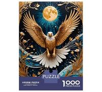 Puzzles pour Adolescents 1000 Pièces Golden Eagle Moon Kintsugi Puzzles pour Adolescents Jeux Relaxants Course De Vitesse Manuelle Est Idéal comme Cadeau 52x38cm/1000pcs