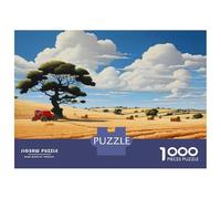 Puzzles pour Adolescents 1000 Pièces Golden Harvest Fields with Tree Puzzles pour Adolescents Jeux Relaxants Course De Vitesse Manuelle Est Idéal comme Cadeau 38x26cm/1000pcs