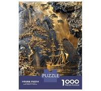 Puzzles pour Adolescents 1000 Pièces Golden Horizon Coastline Puzzles pour Adultes Jeu De Réflexion pour Améliorer La Mémoire Activités Amusantes À La Maison 70x50cm/1000pcs