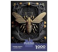 Puzzles pour Adolescents 1000 Pièces Golden King Bee Art Deco Puzzles pour Adultes, Jouet, Décoration Murale, Une Œuvre d'art, Cadeaux Uniques d'anniversaire Et De Noël 52x38cm/1000pcs