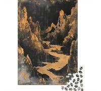 Puzzles pour Adolescents 1000 Pièces Golden Landscape Painting Puzzle pour Adolescents Course De Vitesse Manuelle Difficile Et Stimulant Jeu Amusant Et Stimulant pour Toute La Famille 70x50cm/1000pcs